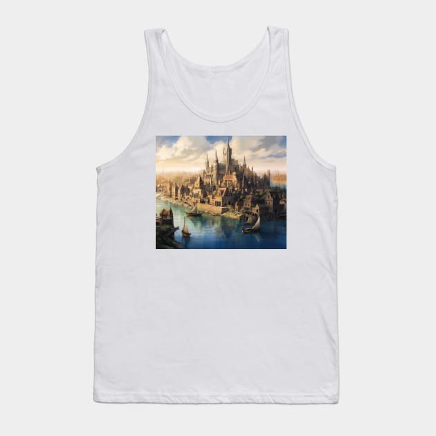 The City by the River Tank Top by David Kincaid Art